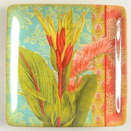 Tropics Square Canape Plate