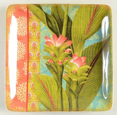 Tropics Square Canape Plate