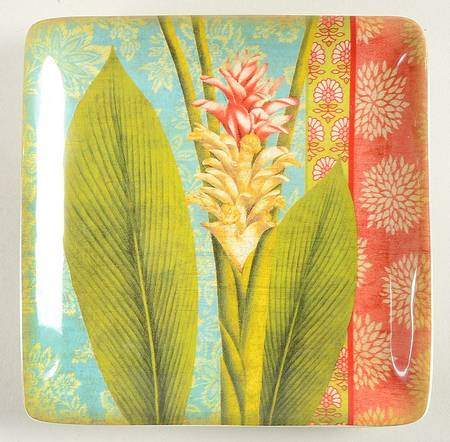 Tropics Square Canape Plate