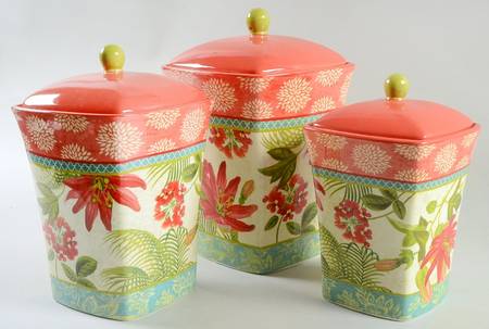 Tropics (3 Piece) Canister Set (Box Set)