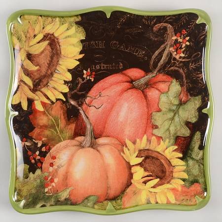 Botanical Harvest Square Salad/Dessert Plate