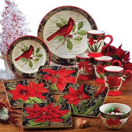 Highland Holiday Square Salad/Dessert Plate