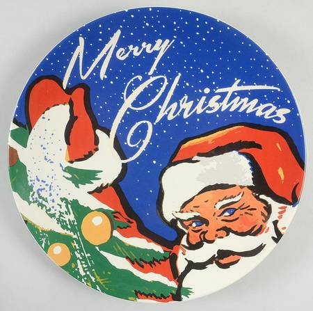 Retro Christmas Salad/Dessert Plate