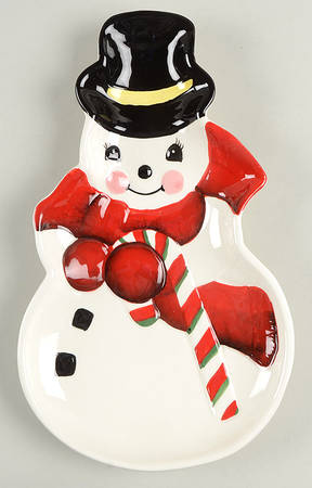 Retro Christmas Figural Open Candy Dish