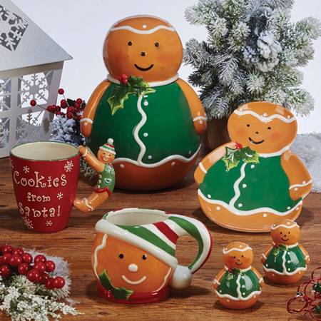 Christmas Fun Figural Cookie Jar & Lid