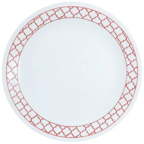 Crimson Trellis Luncheon Plate