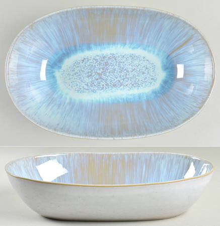 Ibiza Sea (Aqua) 12" Oval Serving Bowl