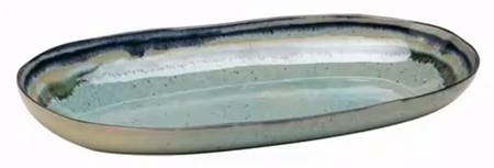 Sausalito Green 13" Oval Serving Platter