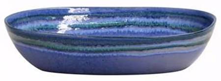 Sausalito Blue 12" Oval Serving Bowl