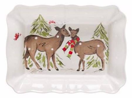 Deer Friends 14" Rectangular Baker