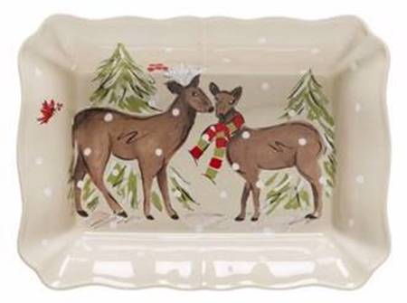 Deer Friends 14" Rectangular Baker