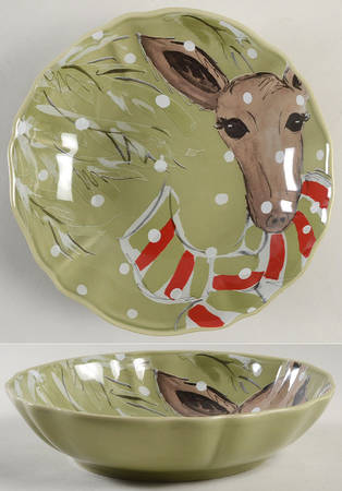 Deer Friends 9" Round Serving Bowl