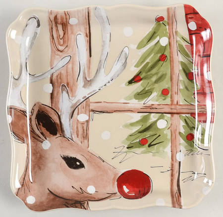 Deer Friends Square Tray