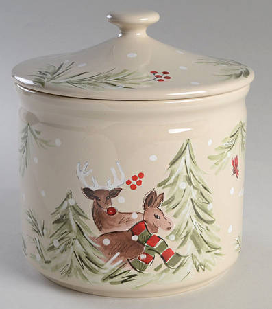 Deer Friends Cookie Jar & Lid