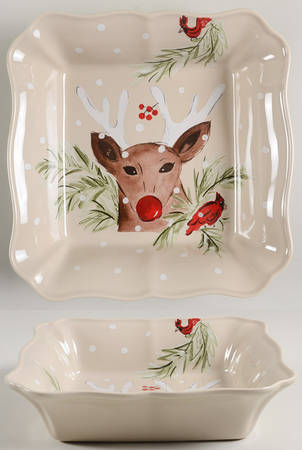 Deer Friends 10" Square Baker