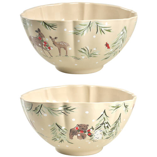 Deer Friends 10" Round Serving Bowl