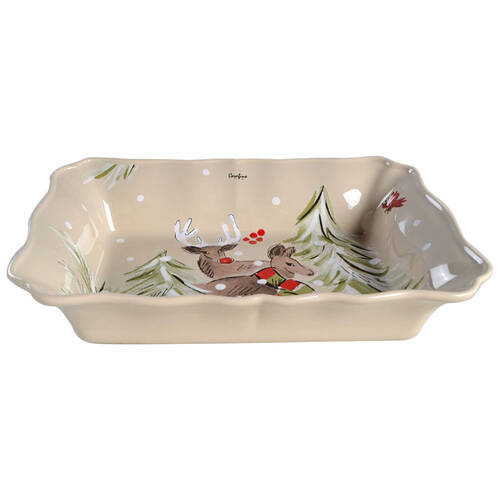 Deer Friends 12" Rectangular Baker