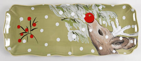 Deer Friends 17" Rectangular Tray