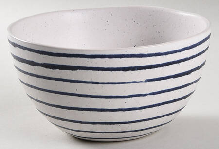 Lina Blue Stripe Coupe Cereal Bowl