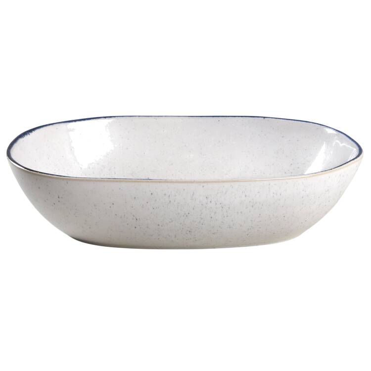 Lina Blue Stripe 10" Oval Serving Bowl