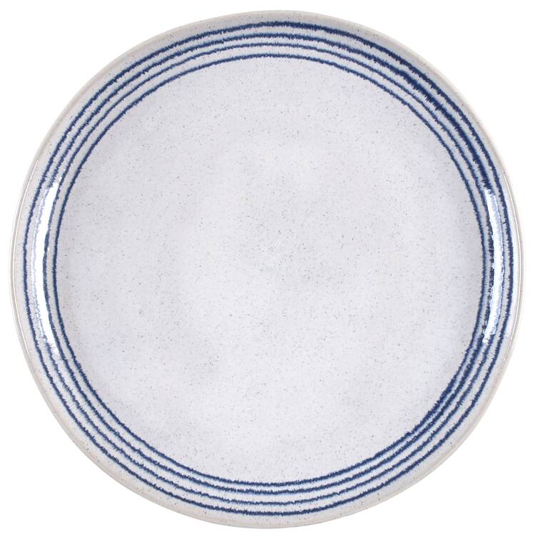 Lina Blue Stripe 14" Chop Plate (Round Platter)