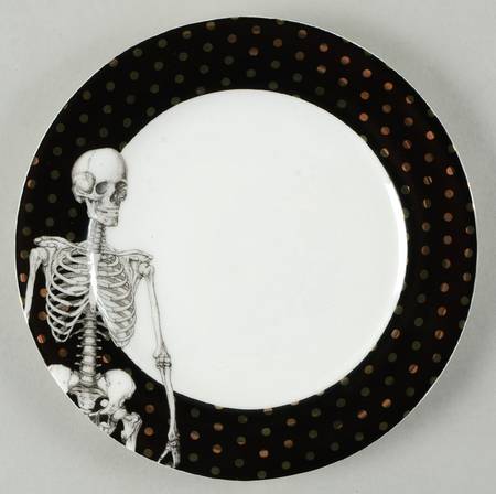 Skeleton (Gold Dots) Salad Plate