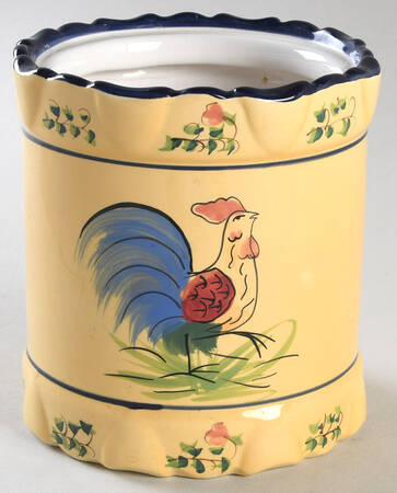 Rooster-Yellow Medium Canister No Lid