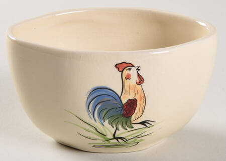 Rooster-Yellow Sugar Bowl No Lid
