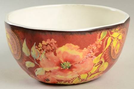 Watercolor Poppies Individual Ice Cream Dish