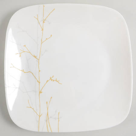 Gilded Woods Square Dinner Plate