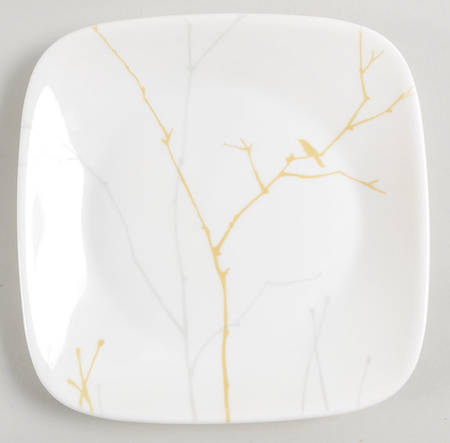 Gilded Woods Square Bread & Butter Plate