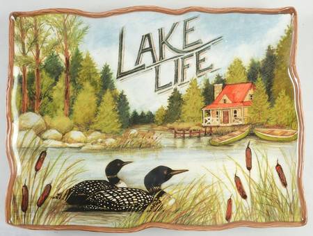 Lake Life 16" Rectangular Serving Platter