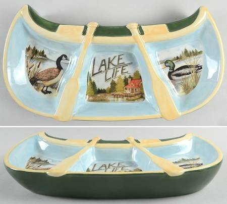 Lake Life Figural 3-Part Relish