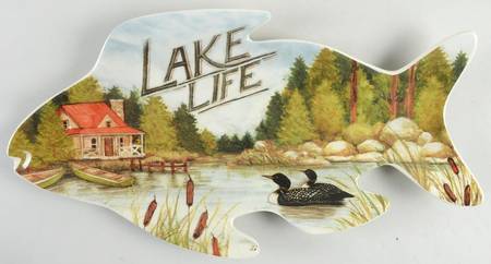 Lake Life 14" Fish Shaped Platter