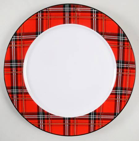 Plaid Dinner Plate