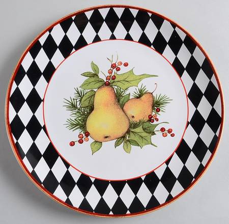Holiday Harlequin Luncheon Plate
