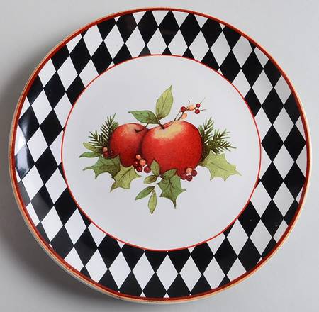 Holiday Harlequin Luncheon Plate