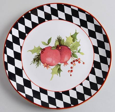 Holiday Harlequin Luncheon Plate