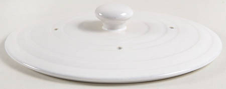 Farmhouse White Lid for Pancake Dish