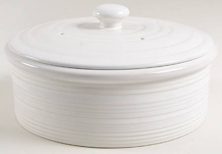 Farmhouse White Pancake Dish & Lid