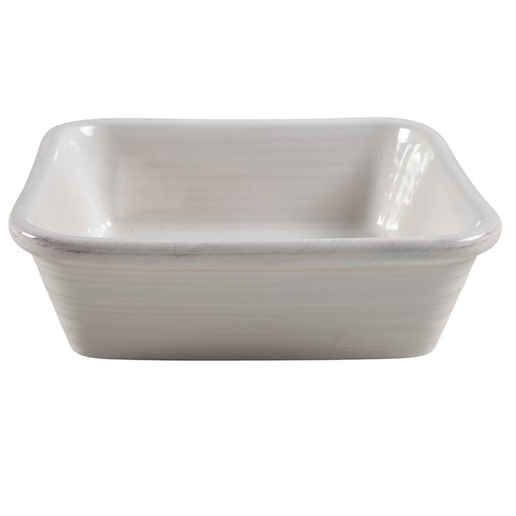 Farmhouse White 9" Square Baker