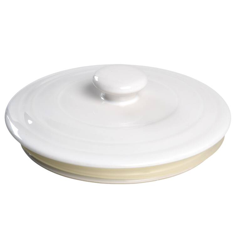 Farmhouse White Lid for Large Canister