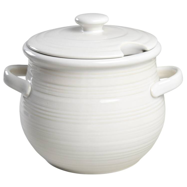 Farmhouse White Tureen &  Lid by Crate & Barrel