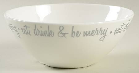 Script Gray Soup/Cereal Bowl
