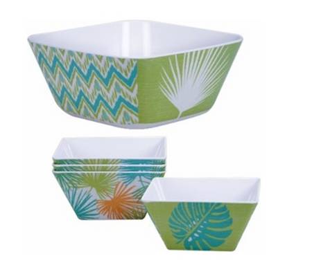 Paradise (Melamine) 11" Square Serving Bowl