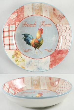 Farm House Rooster 9" Soup/Pasta Bowl