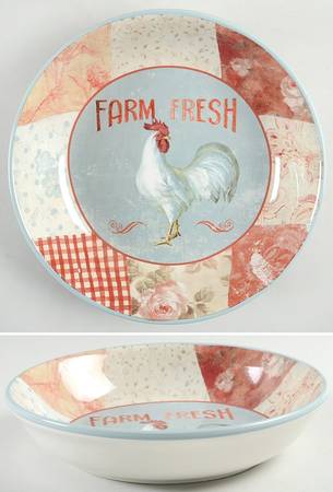 Farm House Rooster 9" Soup/Pasta Bowl