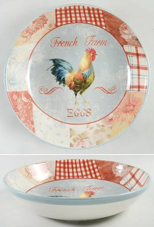 Farm House Rooster 13" Pasta Serving Bowl