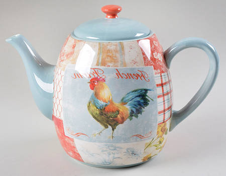 Farm House Rooster Teapot & Lid