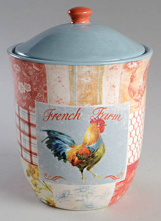 Farm House Rooster Medium Canister & Lid